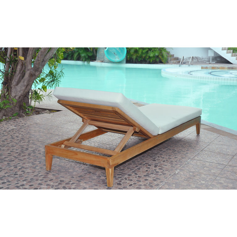 Panama Jack Outdoor Teak Chaise Lounge Wayfair Canada